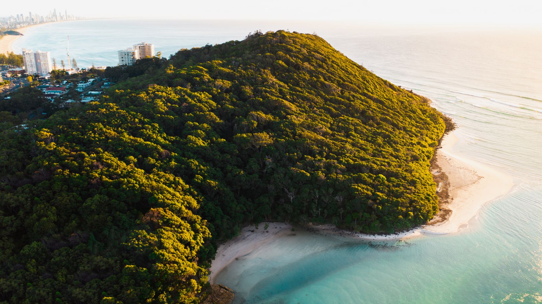 Aerial view of the Queensland coastline